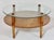 Mid Century Modern Round Double Tier Glass Walnut Coffee Table in the Style of Gilbert Rohde For Sale In Miami - Image 6 of 6