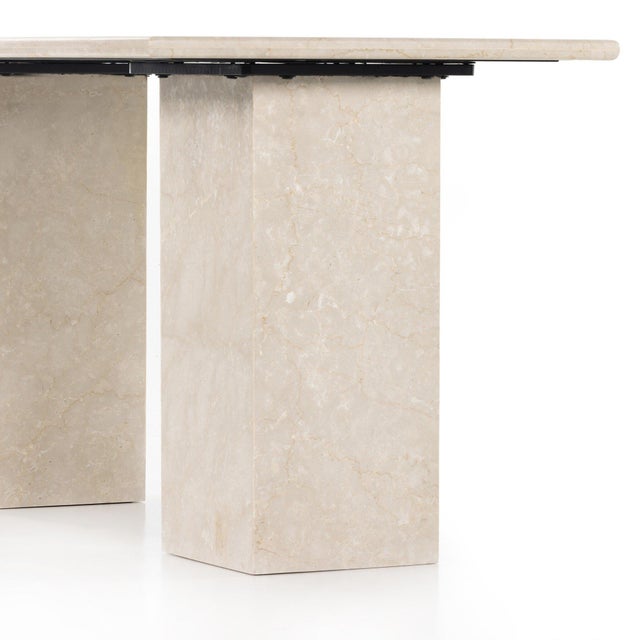 Stone Four Hands Arum Desk - Cream Marble For Sale - Image 7 of 11