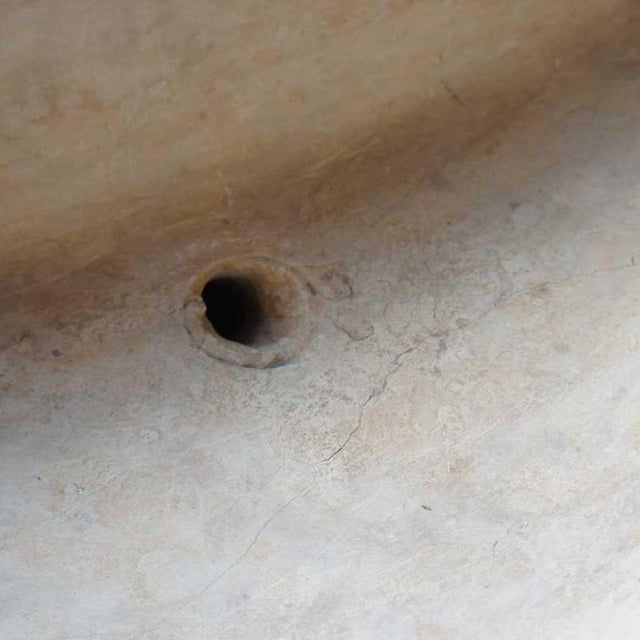 French Gothic Revival Hard Stone Fountain Pedestal Basin For Sale - Image 9 of 16