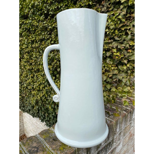 Oversize Ceramic Pitcher For Sale - Image 10 of 13