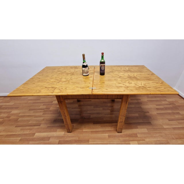 Italian Folding Table in Rattan and Bamboo , 1970s For Sale - Image 13 of 18