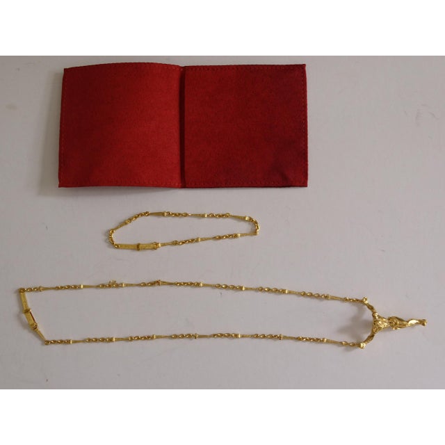 Salvador Dali (after) Christ of Saint John of the Cross, 1973 christ cs 4x3cm, numbered 1252, bracelet 20cm, chain and...
