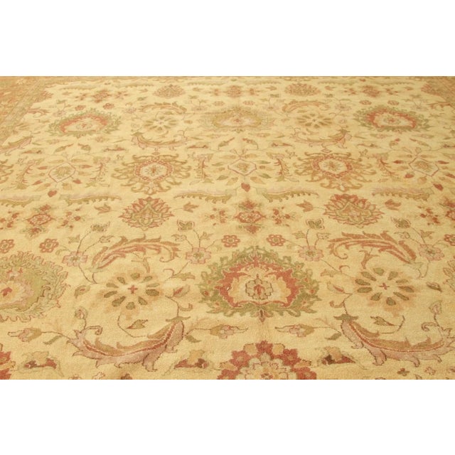Textile Rug & Kilim's Oversized Sultanabad Style Rug in Gold With Floral Patterns For Sale - Image 7 of 7