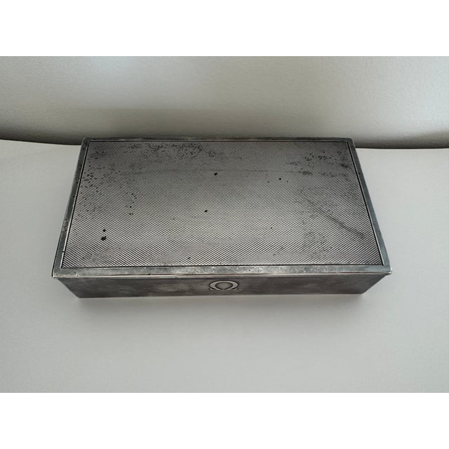 1950s Omega Sterling Silver Jezler Textured Box For Sale - Image 10 of 11