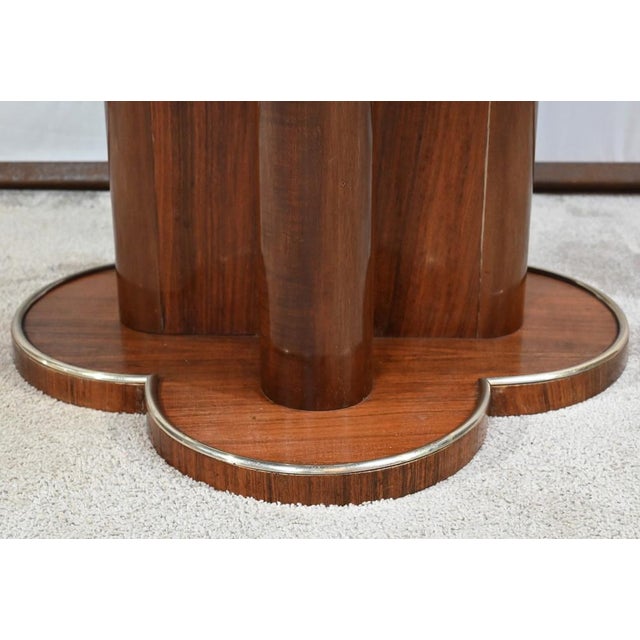Art Deco Side Table in Mahogany attributed to Jules Leleu for Maison Leleu, 1940s For Sale - Image 10 of 18