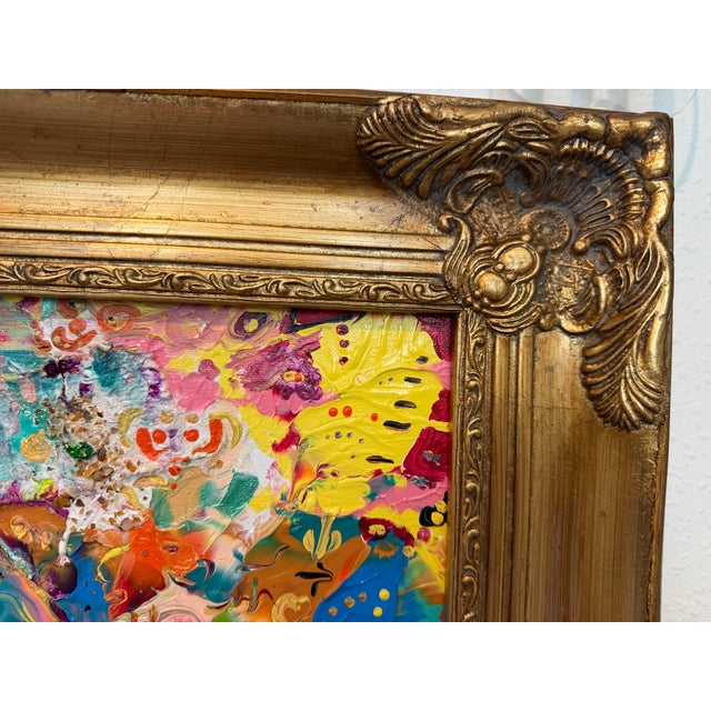 Serg Graff "Yellow Chick" Abstract Painting Acrylic on Canvas Framed Art, Coa For Sale - Image 10 of 10