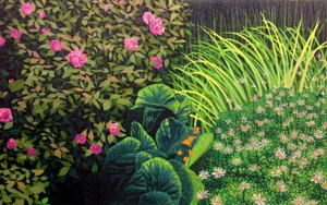Gordon Mortensen "Tea Rose" Hand Signed Woodcut Unframed