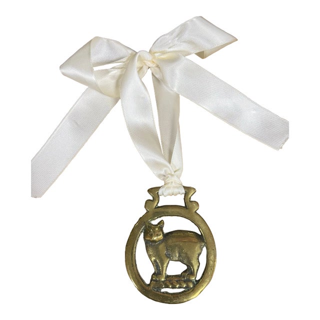 Vintage English Horse Brass Ornament For Sale