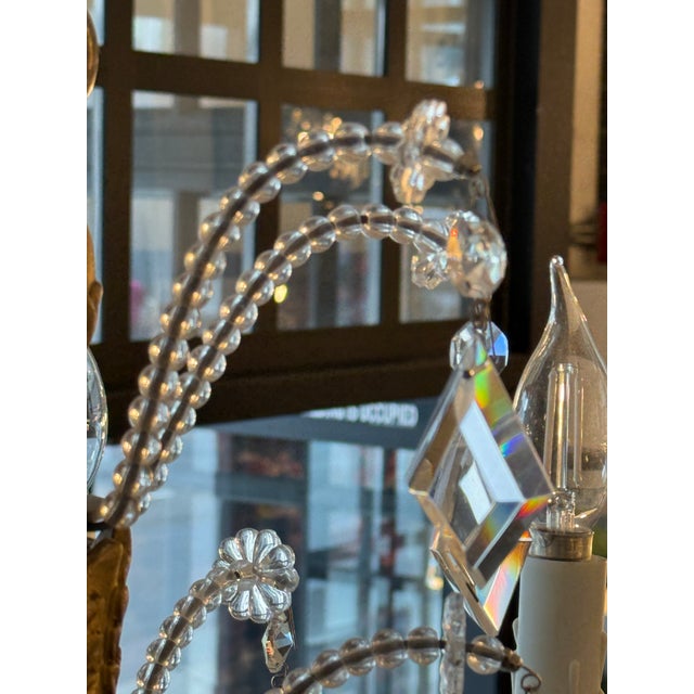 Gold Eloquence Petite Genovese Six-Light Chandelier, Aged Gold For Sale - Image 8 of 13