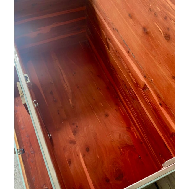 Dillingham Manufacturing Company 1940s Bluebird Cedar Chest Dresser For Sale - Image 4 of 9