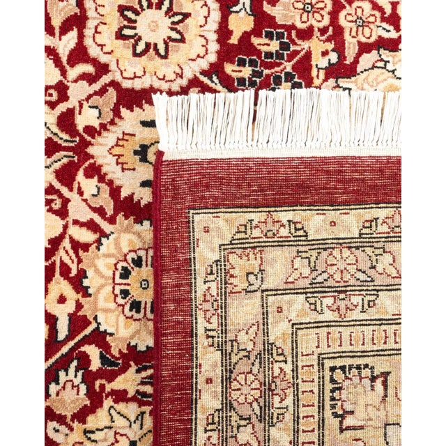 2000 - 2009 Mogul, One-of-a-Kind Hand-Knotted Area Rug in Red, 9' 2" x 12' 1" For Sale - Image 5 of 8