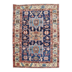 Antique Zabihi Collection Persian Heriz Small Rug