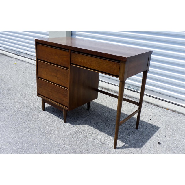 Mid Century Modern Walnut Writing Desk For Sale In Louisville - Image 6 of 10