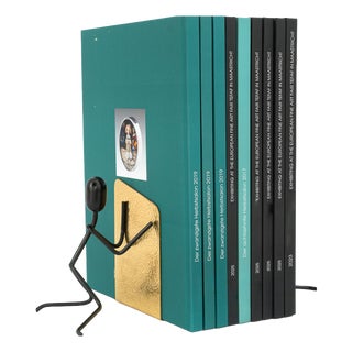 Vintage Hammered Bookends, 1950s, Set of 2 For Sale