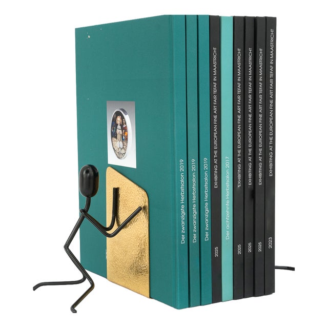 Vintage Hammered Bookends, 1950s, Set of 2 For Sale