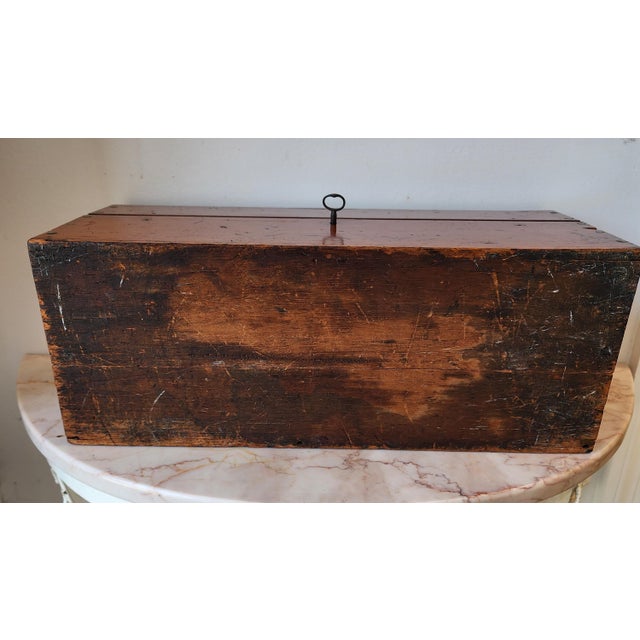 19th Century English Mahogany Document Box With Brass Top Handle For Sale - Image 12 of 16