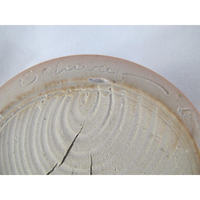 Red Wally Schwab Pacific Nw Studio Art Pottery Red Stoneware Round Jar With Lid For Sale - Image 8 of 8