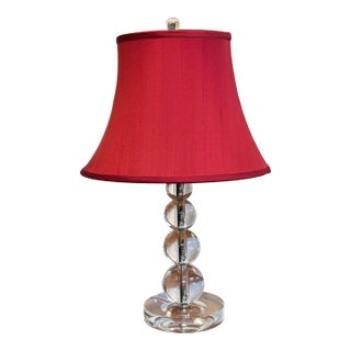 Contemporary Glass Orb Table Lamp For Sale
