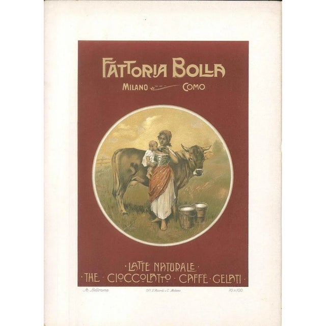 Fattoria Bolla is a beautiful and rare color lithograph printed by G. Ricordi and C. Milano, Milan, between 1895 and 1914....