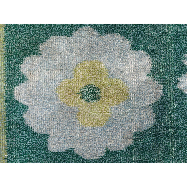 Art Deco Art Deco Design Green Handmade Wool Rug Doris Leslie Blau For Sale - Image 3 of 9