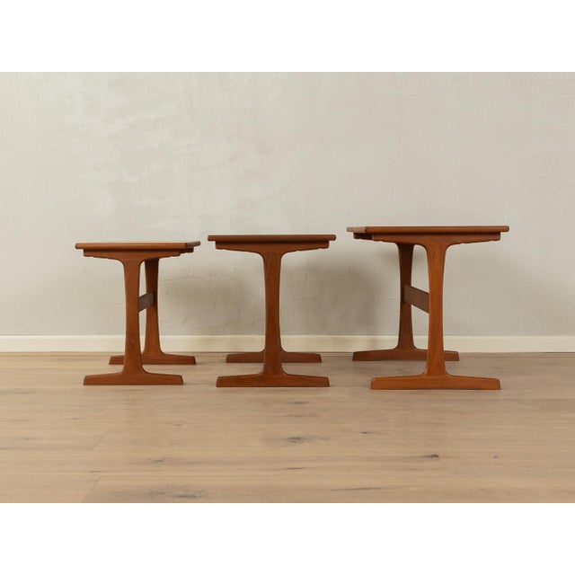 Vintage Nesting Tables by Kai Kristiansen for Vildbjerg Møbelfabrik, 1960s, Set of 3 For Sale - Image 3 of 8