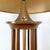 Vintage Mid-Century Walnut Dowel Table Lamp With Linen Drum Shade For Sale - Image 10 of 12