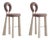 Mary Bar Chairs with Upholstered Legs by Ottiu, Set of 2 For Sale