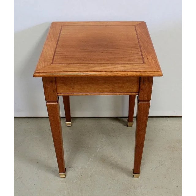 Small Solid Oak Blonde Side Table, 1950s For Sale - Image 12 of 18