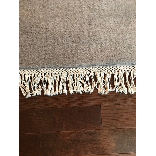Pottery Barn Gray Hand Loomed Rug with Fringe 5' x 8' Chairish