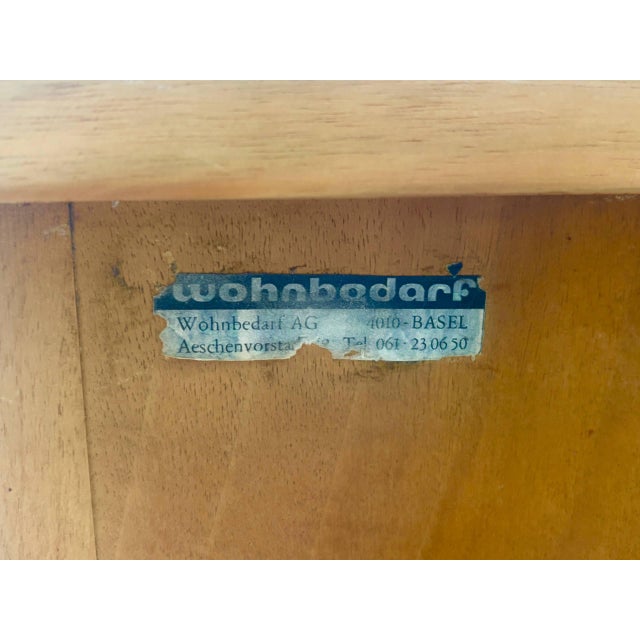 Mid-Century Swiss Sliding Door Sideboard by Wohnbedarf AG Basel, 1950s For Sale - Image 10 of 12
