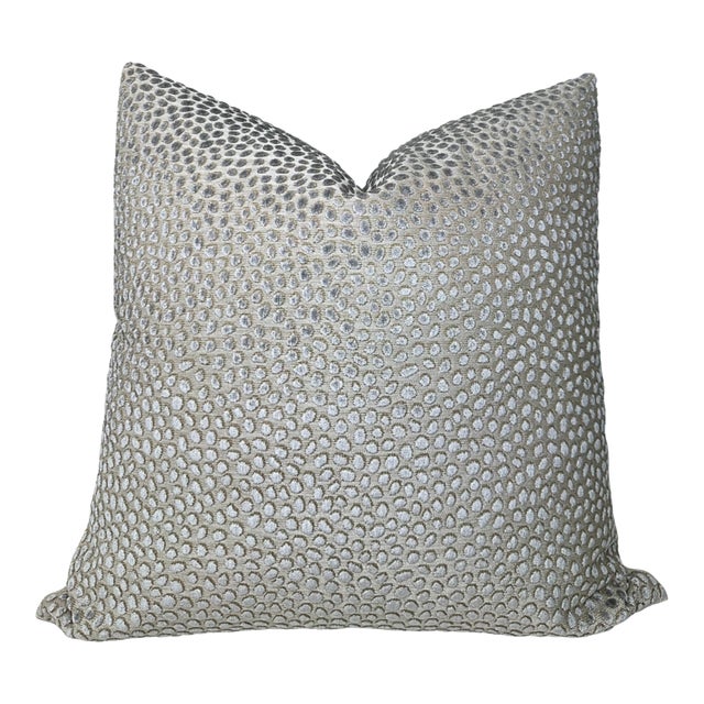 Cosma Velvet Pillow in Grey, 20x20 Pillow For Sale