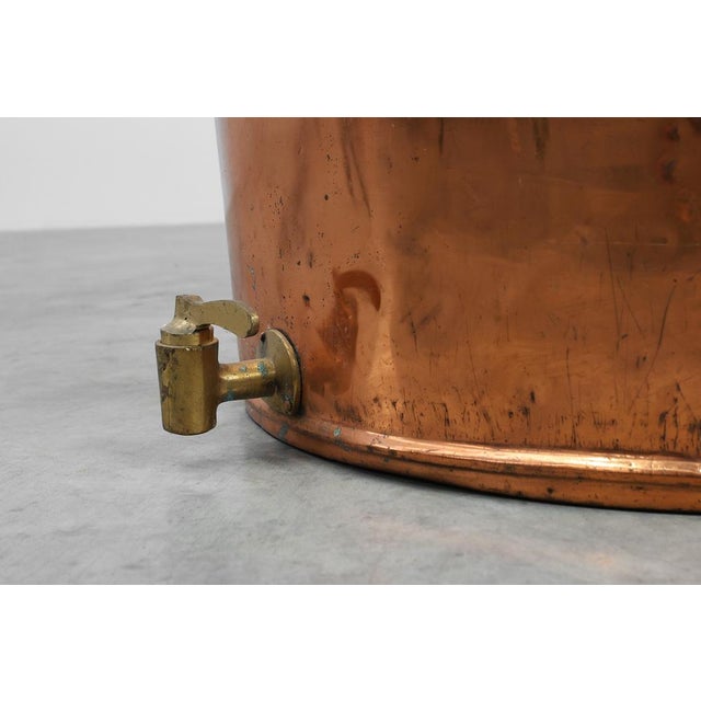 Rustic Large Copper Brew Kettle, France, 1820s For Sale - Image 3 of 11
