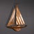 Vintage 20th Century Wall Hanging Copper Sculpture of a Racing Yacht, 1960s For Sale - Image 3 of 13