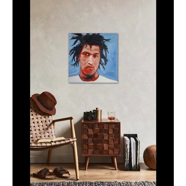 Contemporary Modern Contemporary Pop Art Portrait (Original Oil on Canvas) For Sale - Image 3 of 7