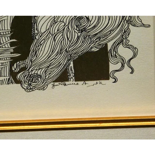 2010s "Essais Pour Waiting for Noah" Contemporary Mixed-Media Drawing by Guillaume Azoulay, Framed For Sale - Image 5 of 6