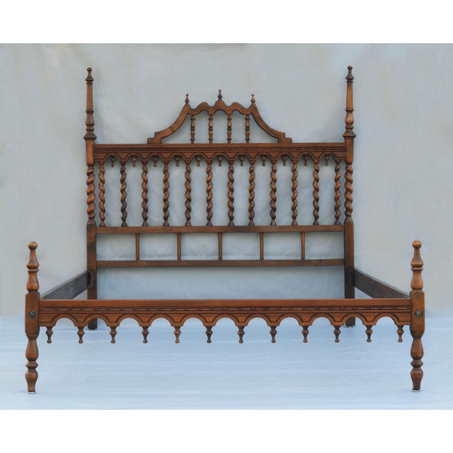 Early 20th century spanish provincial barley twist bed a wonderfully crafted early 20th-century spanish provincial bed,...