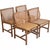 Set of 4 Rud Thygsen king chairs with frames of mahogany and seat upholstered in natural leather. The chairs are from the...