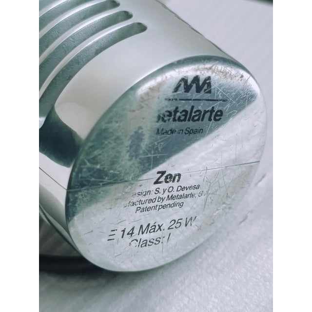 Silver Zen Lamp by Oscar & Sergi Devesa for Metalarte, 1984 For Sale - Image 8 of 9