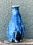Mid-Century Modern Vintage Blue Glazed Ceramic Vase For Sale - Image 3 of 12