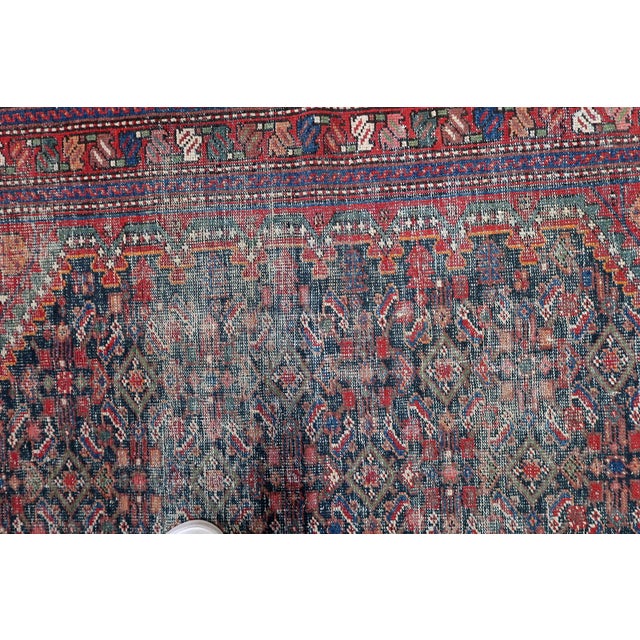 Textile 1920s, Antique 1920s Persian Hamadan Rug, Distressed Herati, 4 X 6 For Sale - Image 7 of 13