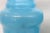 Turquoise Blue Opaline Glass Vase Pair of 2 With Hand Painted Floral Motif 5071b For Sale - Image 11 of 11