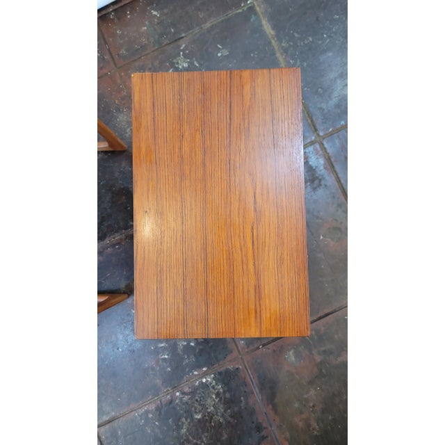 Brown Mid-Century Danish Modern Nesting Set Teak Denmark Set 3 For Sale - Image 8 of 8