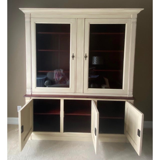 Grange Two Section Bookcase With Glass Doors Chairish