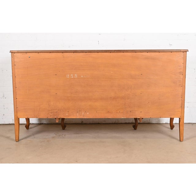 Romweber French Provincial Louis XV Burl Wood Sideboard or Bar Cabinet, Circa 1920s For Sale - Image 11 of 12