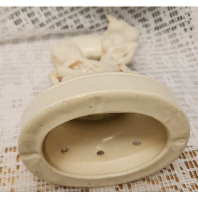 Redwing Pottery Leaping Deer With Flower Frog #526 For Sale In Milwaukee - Image 6 of 6