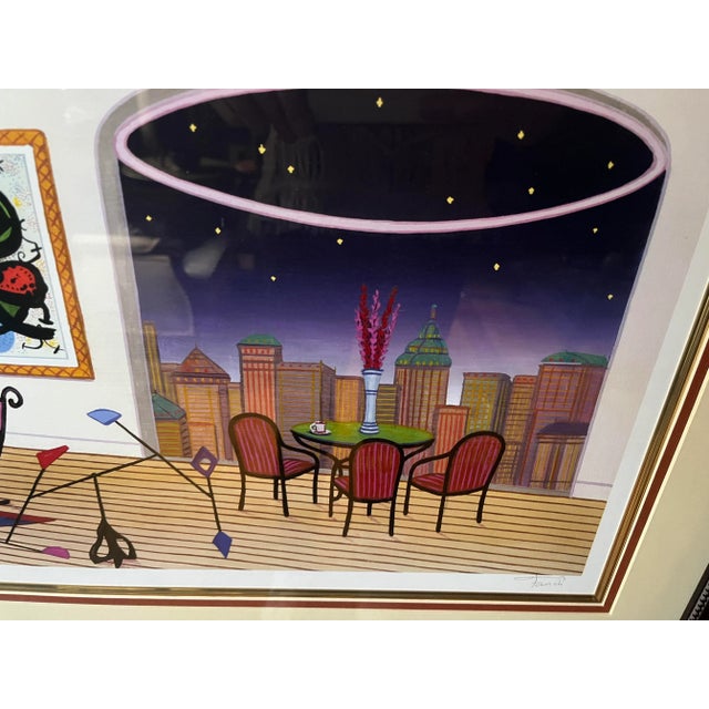 Contemporary Postmodern Fanch (Francois Ledan) "Oval Lounge" Serigraph, Signed & Numbered For Sale - Image 3 of 13