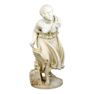 Nydia, the Blind Flower Girl of Pompeii Marble Sculpture 1856-1870 by Randolph John Rogers