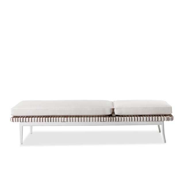 Not Yet Made - Made To Order Delta Gamma Chaise Lounge in White For Sale - Image 5 of 6
