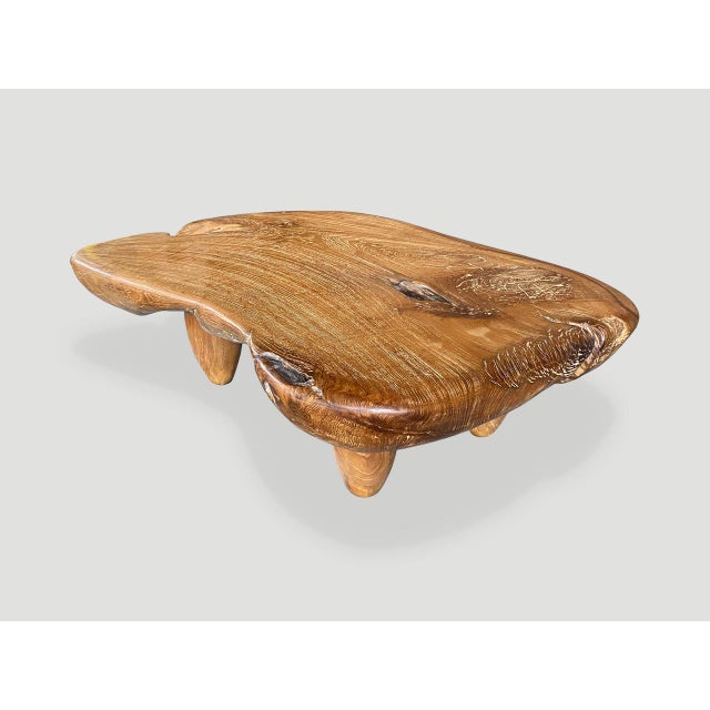 Wood Andrianna Shamaris Mid Century Couture Teak Wood Coffee Table For Sale - Image 7 of 18