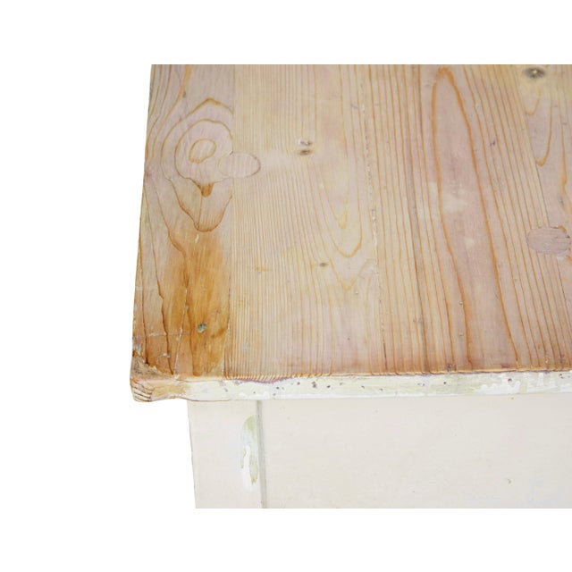 White Painted Pine Side Table, 1890 For Sale - Image 8 of 9